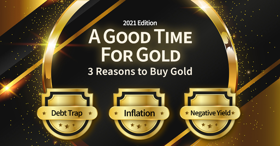 A Good time for Gold: 3 Reasons to Buy Gold – Inflation, Negative Yield and Debt trap (2021 edition)
