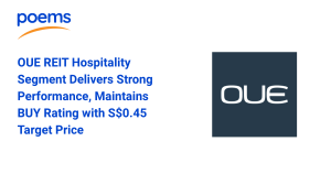 OUE REIT Hospitality Segment Delivers Strong Performance, Maintains BUY Rating with S$0.45 Target Price