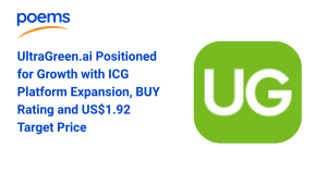 UltraGreen.ai Positioned for Growth with ICG Platform Expansion, BUY Rating and US$1.92 Target Price