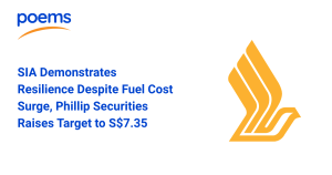 SIA Demonstrates Resilience Despite Fuel Cost Surge, Phillip Securities Raises Target to S$7.35