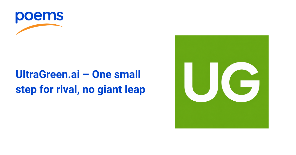 UltraGreen.ai – One small step for rival, no giant leap UltraGreen.ai – One small step for rival, no giant leap